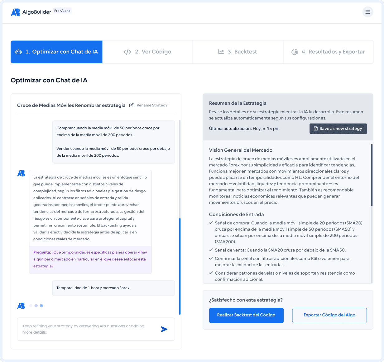 Chatea con la IA para Construir tu Estrategia