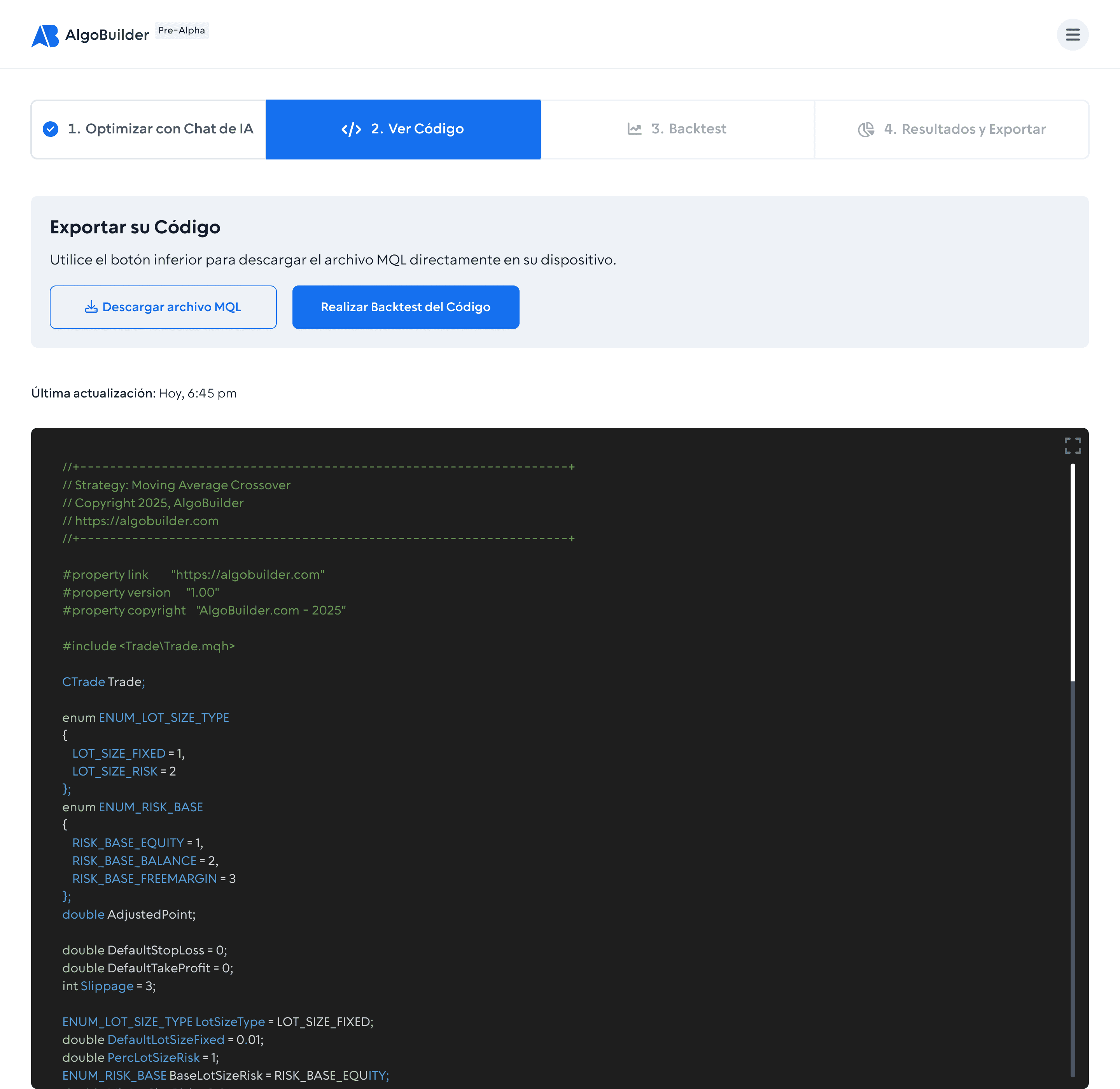 Obtén tu Código al Instante