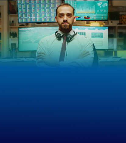 Trader looking confident
